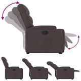 Fauteuil inclinable marron foncé tissu