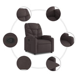 Fauteuil inclinable marron foncé tissu