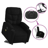 Fauteuil de massage inclinable Noir Tissu