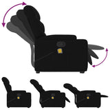 Fauteuil de massage inclinable Noir Tissu