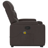 Fauteuil inclinable de massage Marron foncé Tissu