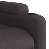 Fauteuil inclinable de massage Marron foncé Tissu