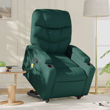 Fauteuil inclinable de massage Vert foncé Tissu