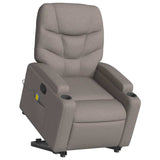 Fauteuil inclinable de massage Taupe Tissu