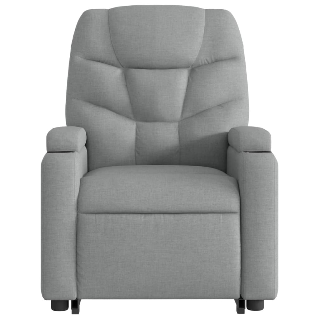 Fauteuil inclinable électrique gris clair tissu