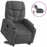 Fauteuil inclinable électrique gris foncé tissu