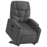 Fauteuil inclinable électrique gris foncé tissu