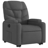 Fauteuil inclinable électrique gris foncé tissu