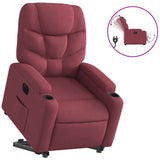 Fauteuil inclinable électrique rouge bordeaux tissu