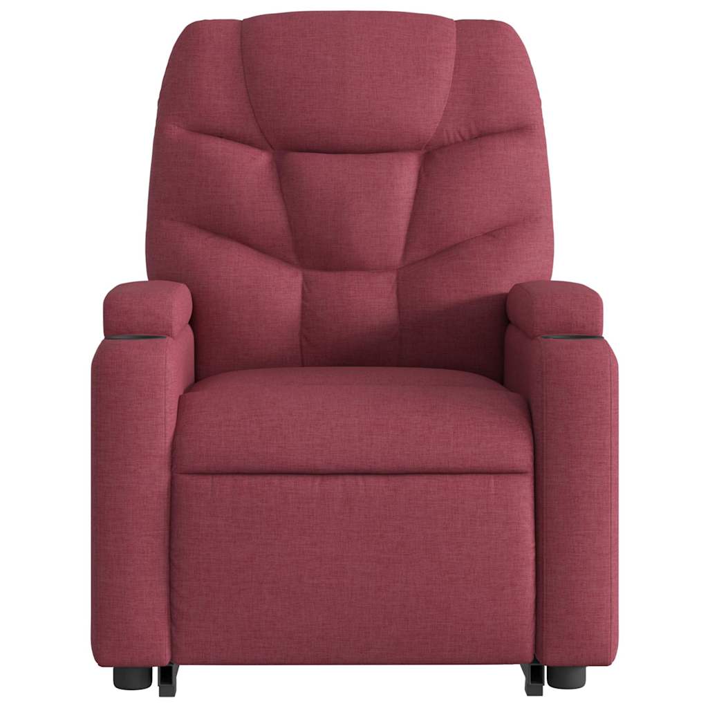 Fauteuil inclinable électrique rouge bordeaux tissu