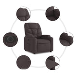 Fauteuil inclinable électrique marron foncé tissu