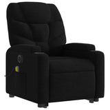 Fauteuil inclinable de massage électrique Noir Tissu