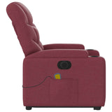 Fauteuil inclinable de massage électrique Rouge bordeaux Tissu