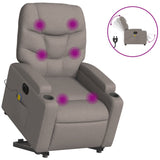 Fauteuil inclinable de massage électrique Taupe Tissu