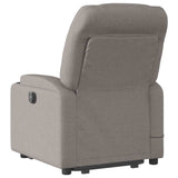 Fauteuil inclinable de massage électrique Taupe Tissu