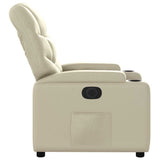 Fauteuil inclinable électrique Crème Similicuir