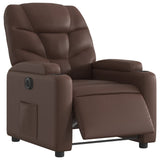 Fauteuil inclinable électrique Marron Similicuir