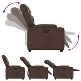 Fauteuil inclinable électrique Marron Similicuir