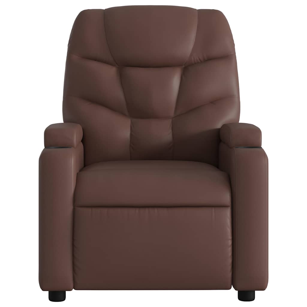 Fauteuil inclinable électrique Marron Similicuir