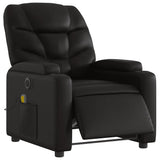 Fauteuil de massage inclinable électrique noir similicuir