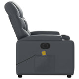 Fauteuil de massage inclinable électrique gris similicuir