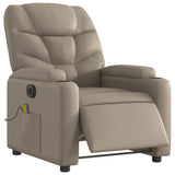 Fauteuil de massage inclinable électrique cappuccino similicuir