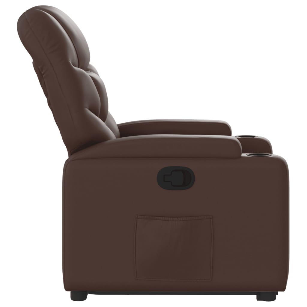 Fauteuil inclinable marron similicuir