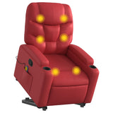 Fauteuil inclinable de massage Rouge Similicuir