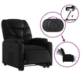 Fauteuil inclinable électrique noir similicuir