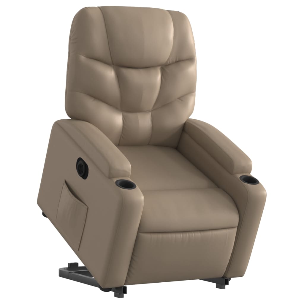 Fauteuil inclinable électrique cappuccino similicuir