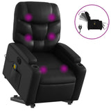 Fauteuil inclinable de massage électrique noir similicuir