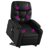 Fauteuil inclinable de massage électrique noir similicuir