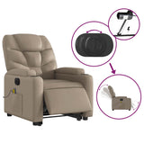 Fauteuil inclinable de massage électrique cappuccino similicuir