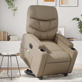 Fauteuil inclinable de massage électrique cappuccino similicuir