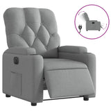 Fauteuil inclinable électrique Gris clair Tissu
