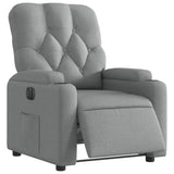 Fauteuil inclinable électrique Gris clair Tissu