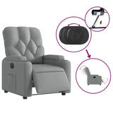 Fauteuil inclinable électrique Gris clair Tissu