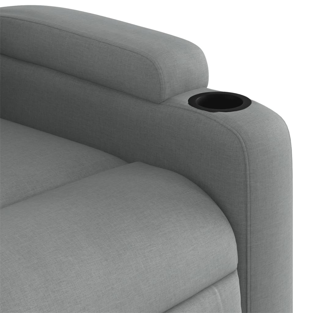 Fauteuil inclinable électrique Gris clair Tissu