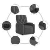 Fauteuil inclinable électrique Gris foncé Tissu