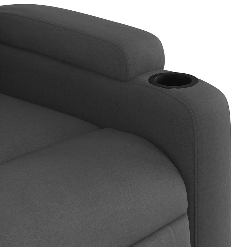 Fauteuil inclinable électrique Gris foncé Tissu