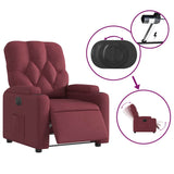 Fauteuil inclinable électrique Rouge bordeaux Tissu