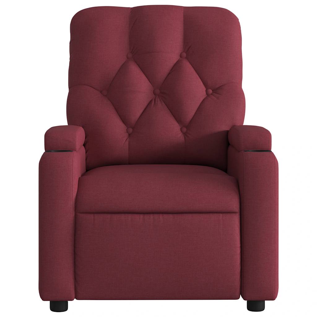 Fauteuil inclinable électrique Rouge bordeaux Tissu