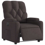 Fauteuil inclinable électrique Marron foncé Tissu