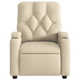 Fauteuil inclinable électrique Crème Tissu