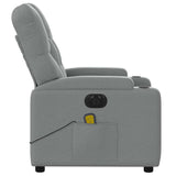 Fauteuil de massage inclinable électrique gris clair tissu