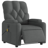 Fauteuil inclinable de massage électrique gris foncé tissu