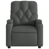 Fauteuil inclinable de massage électrique gris foncé tissu