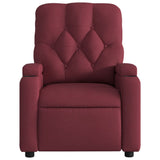 Fauteuil de massage inclinable électrique Rouge bordeaux Tissu