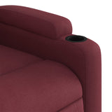 Fauteuil de massage inclinable électrique Rouge bordeaux Tissu