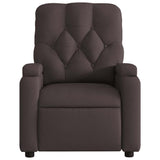 Fauteuil de massage inclinable électrique Marron foncé Tissu